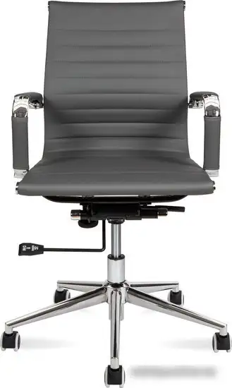 Кресло Norden Техно LB HA-100-45 (экокожа, хром/серый) – фото товара