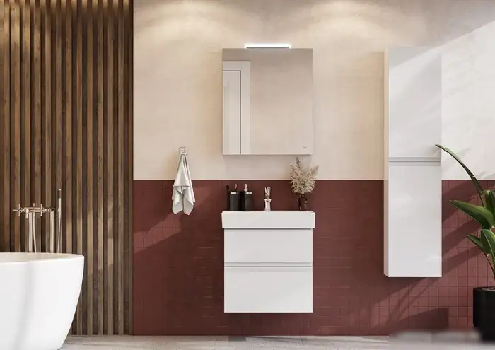 Roca Шкаф-пенал Oleta 35 A857650806 (белый глянец) – фото товара