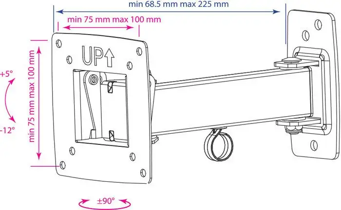 Кронштейн Kromax OPTIMA-103 (черный) – фото товара