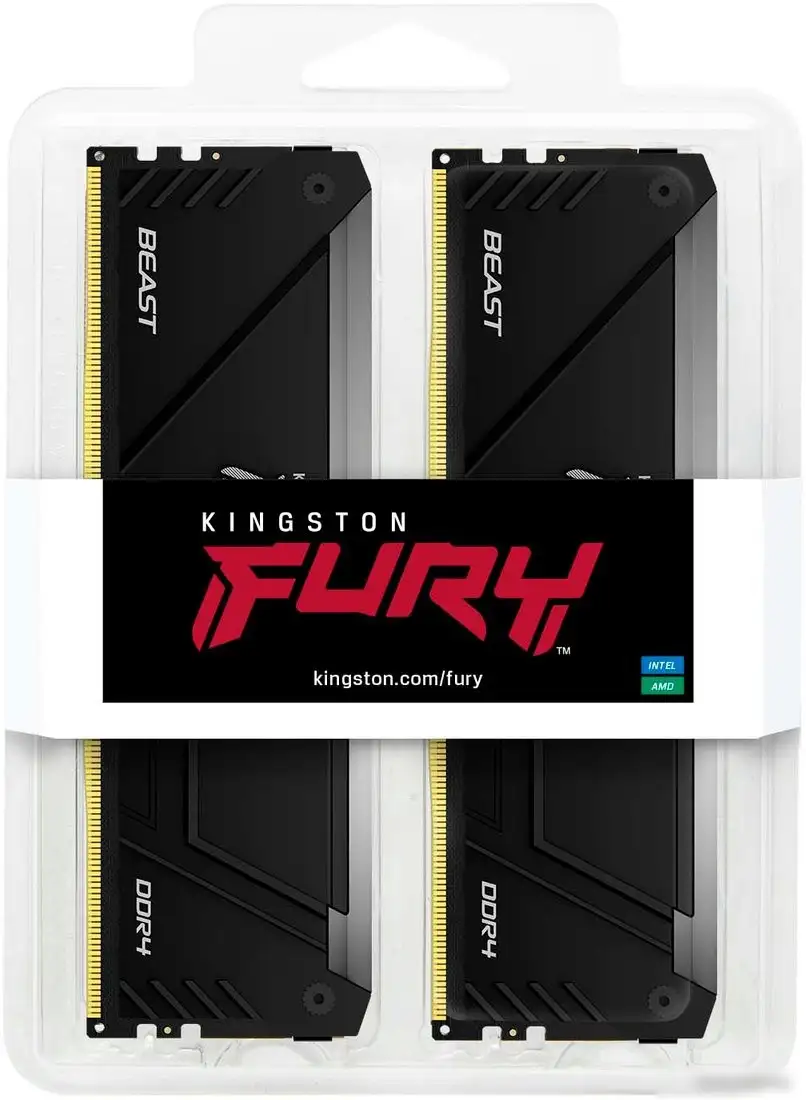 Оперативная память Kingston FURY Beast RGB 2x32ГБ DDR4 3600 МГц KF436C18BB2AK2/64 – фото товара