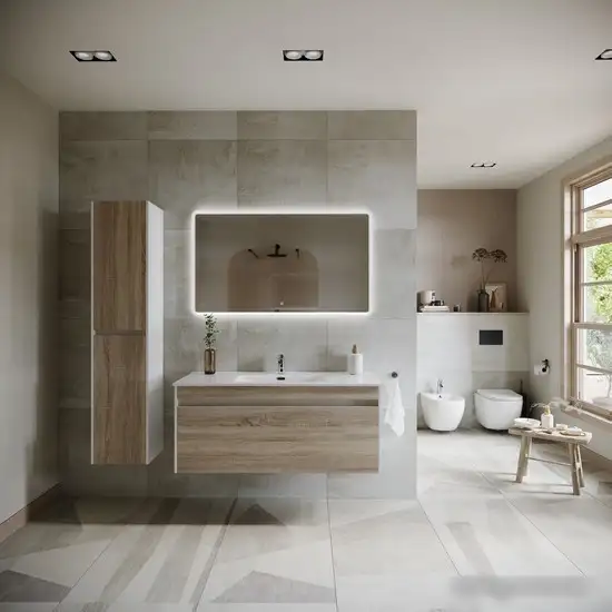 Sancos Тумба под умывальник Smart SM120-1E (дуб бардолино/белый) – фото товара