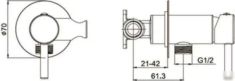 Гигиенический душ Grocenberg GB001 (хром) - фото товара