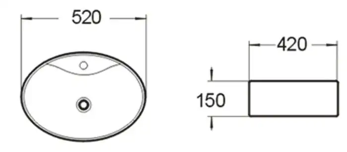 Умывальник SantiLine SL-1072 - фото товара
