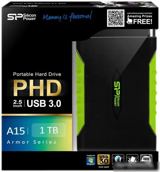 Внешний жесткий диск Silicon-Power Armor A15 1TB (SP010TBPHDA15S3K) – фото товара