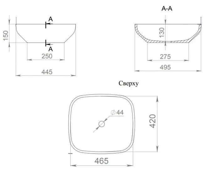 Умывальник Salini Gloria 1102208M - фото товара