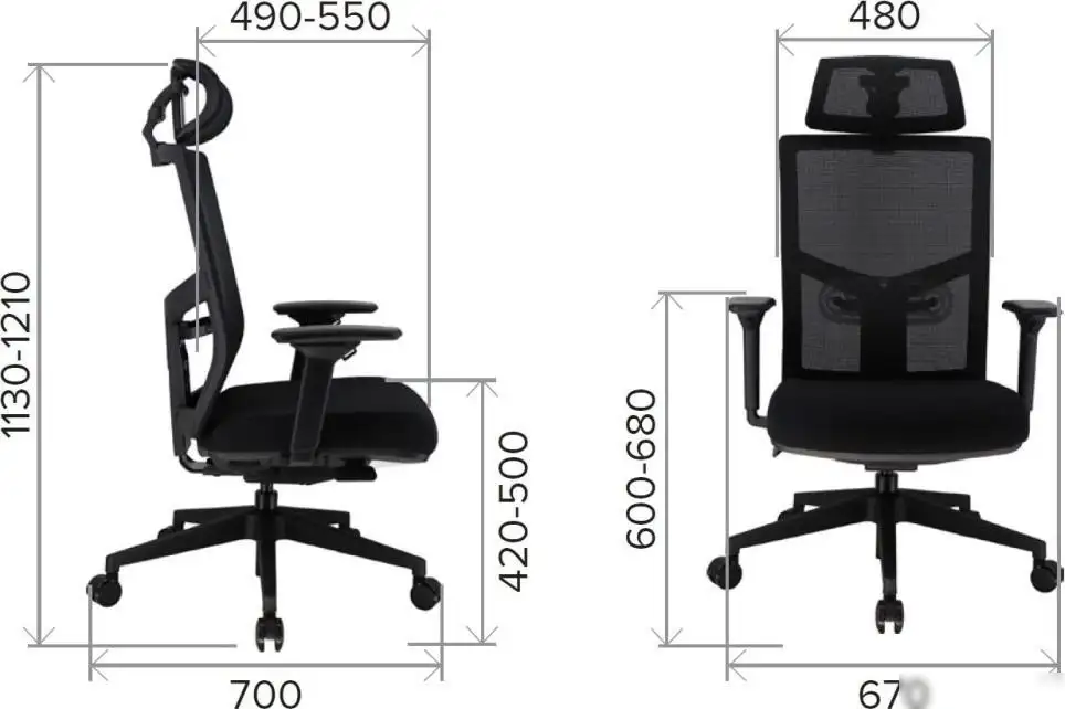 Офисное кресло Everprof Fuji (сетка, черный) – фото товара