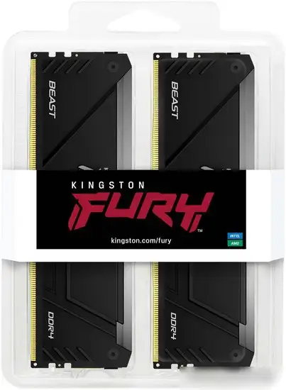 Оперативная память Kingston FURY Beast RGB 2x16ГБ DDR4 3200 МГц KF432C16BB2AK2/32 – фото товара