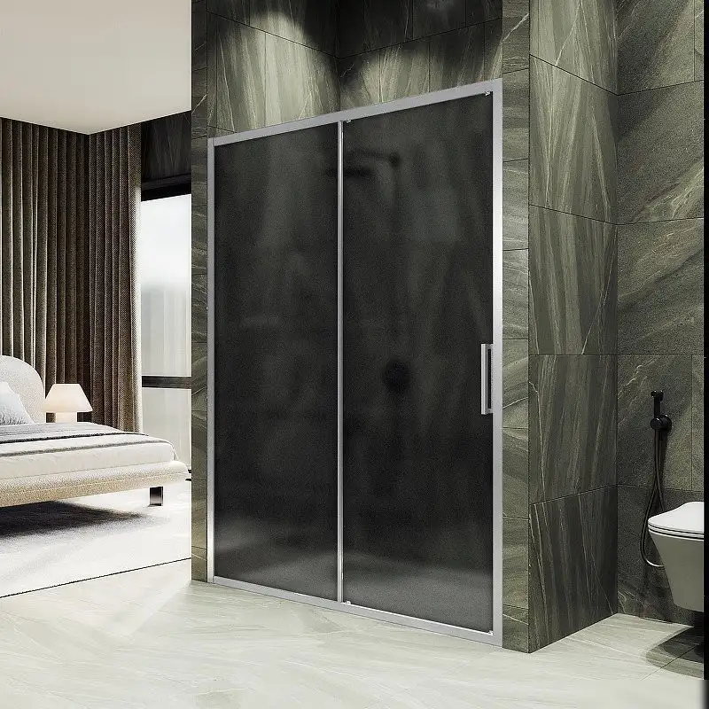 Душевая дверь MaybahGlass 195x150 MGD-1289-5 (графит матовый стекло/хром матовый) - фото товара