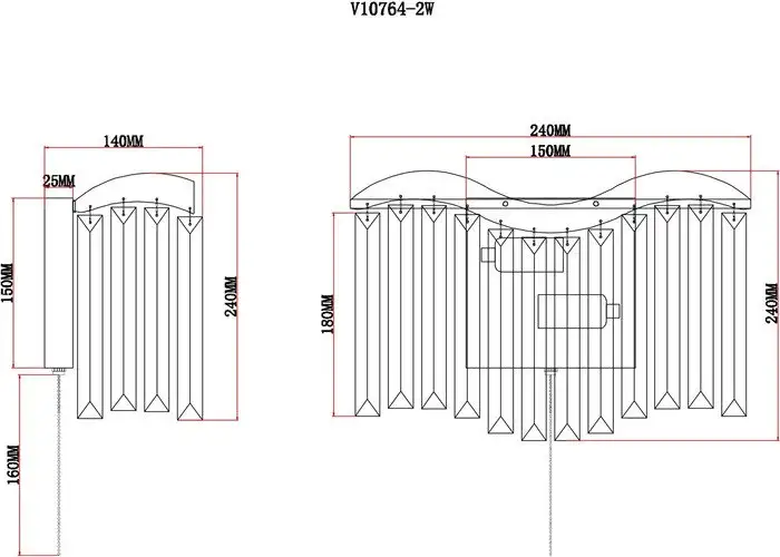Бра Moderli Wave V10764-2W – фото товара