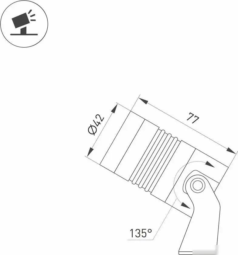 Уличный накладной светильник Arlight ALT-RAY-R42-5W Warm3000 (RAL 6010, 25 deg, 230V) 042661 – фото товара