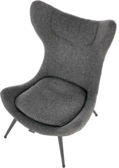 Интерьерное кресло Halmar Atlantis (антрацит/черный) – фото товара