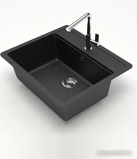 Кухонная мойка Teymi Helmi 57x50 T120107 (черный матовый) - фото товара