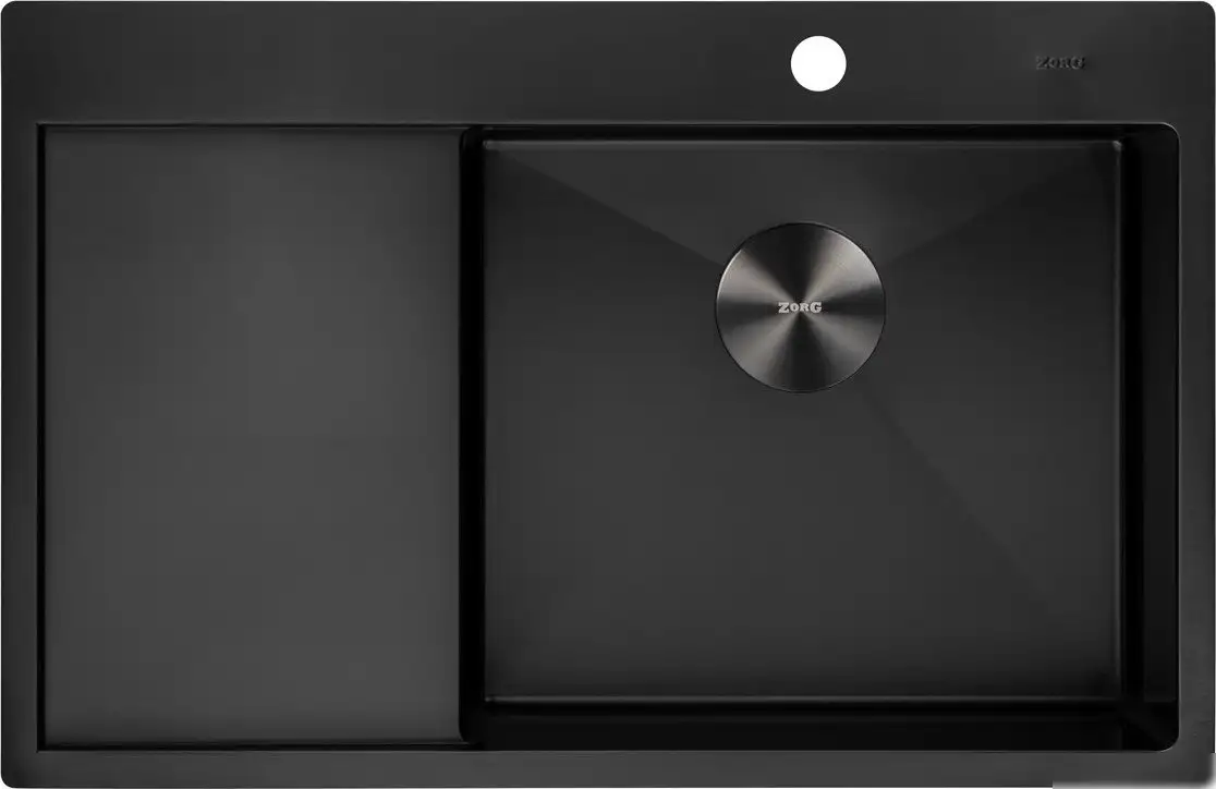 Кухонная мойка ZorG ZRN 5080 Premium R PVD Gunblack - фото товара