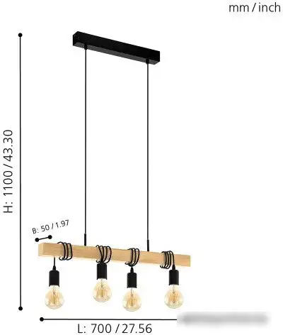 Подвесная люстра Eglo Townshend 32916 – фото товара