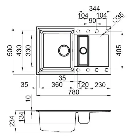 Кухонная мойка Elleci Easy 325 Aluminium 79 - фото товара