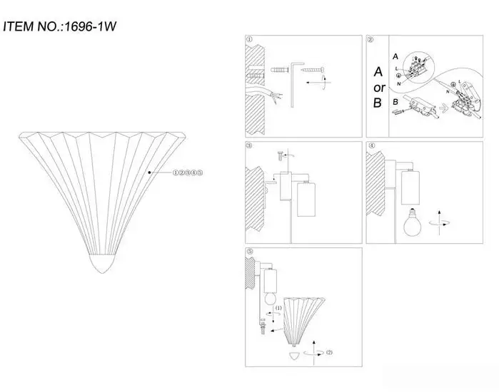 Бра Favourite Iris 1696-1W – фото товара