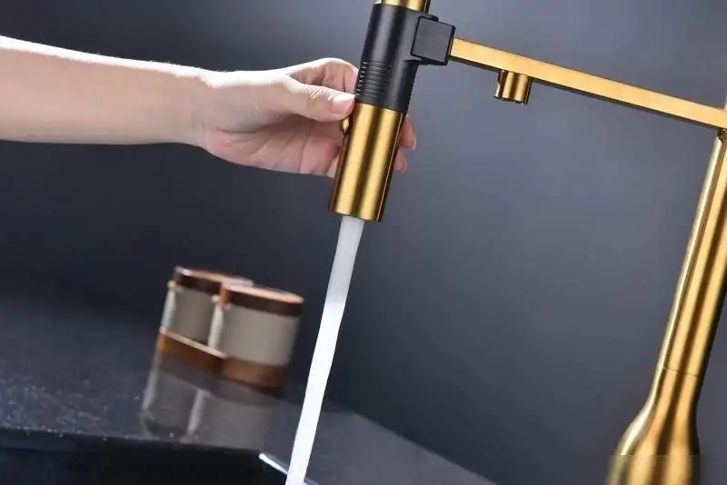 Смеситель Paulmark Magneto One Ma213188-BG (золото/брашированное золото) - фото товара