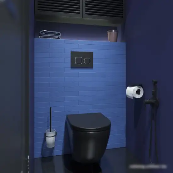 Панель смыва IDDIS Unisteel UNI04BCi77 (матовый черный) – фото товара