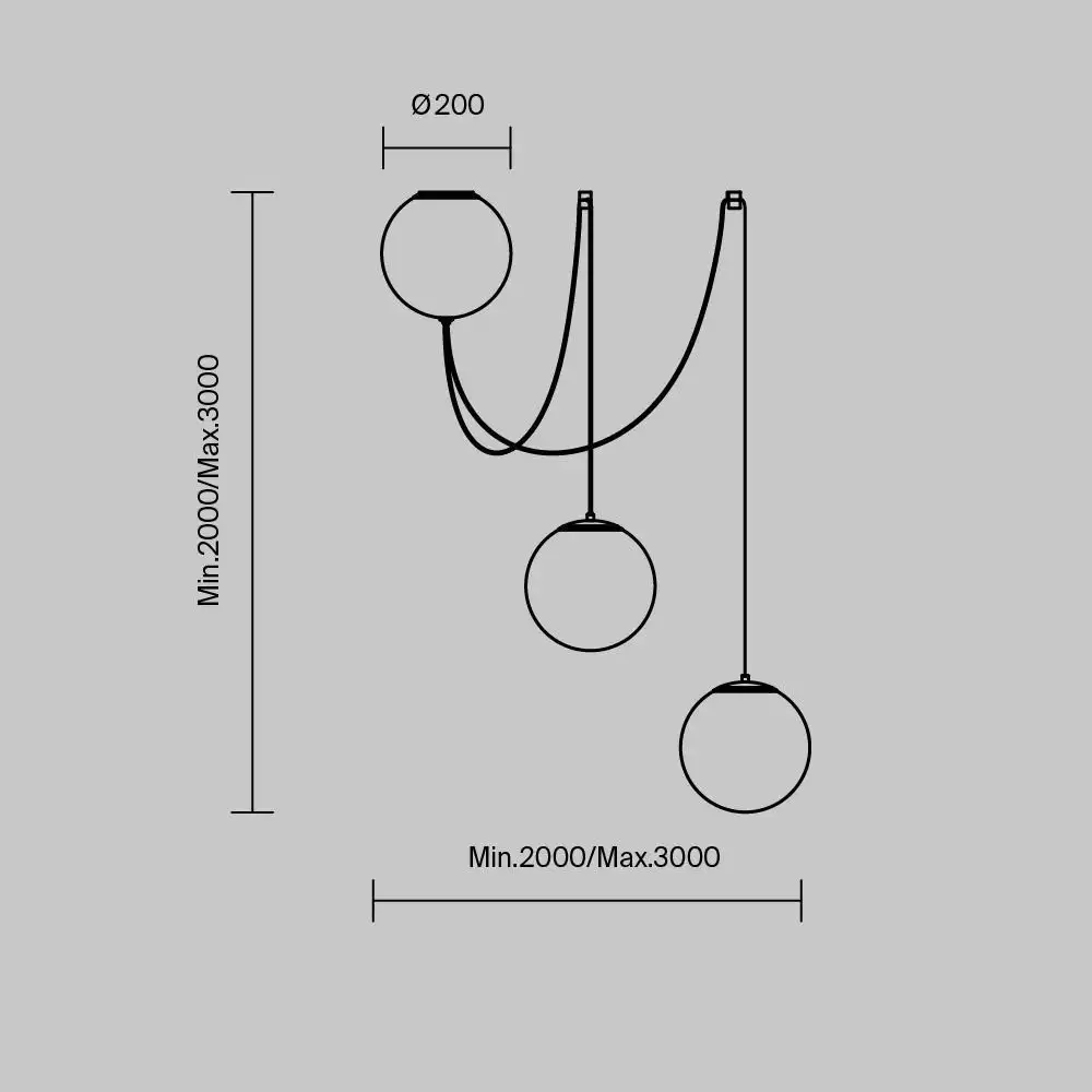 Подвесная люстра Maytoni MOD427PL-L30B3K1 – фото товара