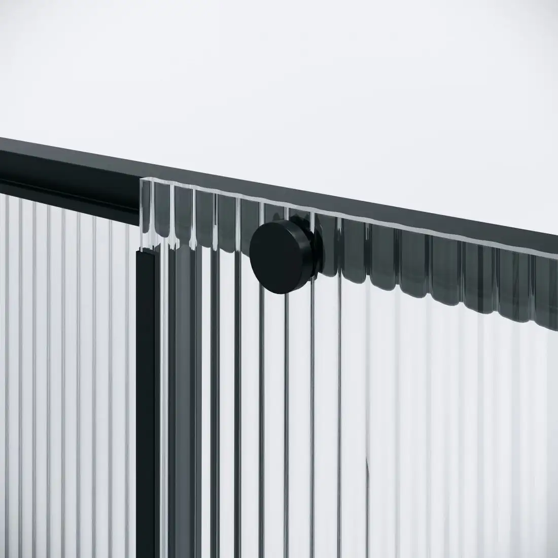 Душевая дверь Niagara Nova NG-84-L12FHB 120x195 (черный матовый/рифленое стекло) - фото товара