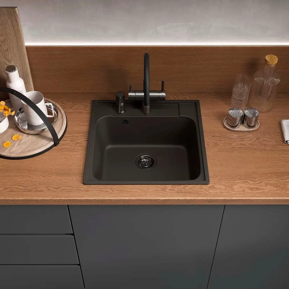 Кухонная мойка Reflexion Etude RF0353BL - фото товара