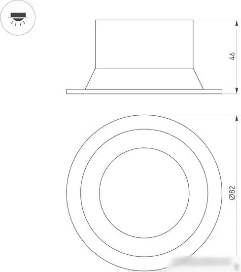 Точечный светильник Arlight MS-BREEZE-BUILT-R82-9W Warm3000 036619 – фото товара