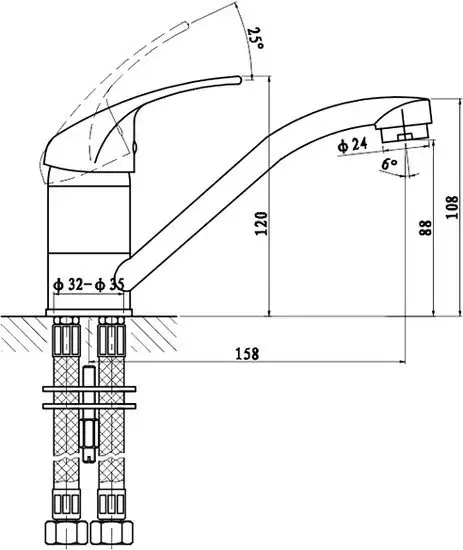 Смеситель Gross Aqua Mini 3210213C-G0109 - фото товара