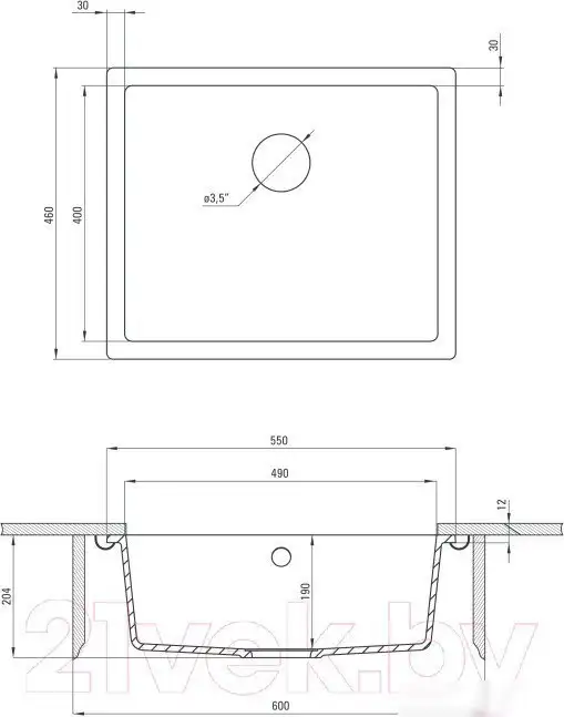 Кухонная мойка Deante Corda ZQA A10C - фото товара