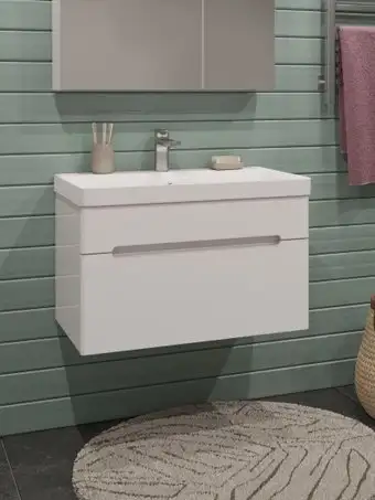 Runo Тумба под умывальник Runo Парма 60 (подвесная) – изображение в каталоге