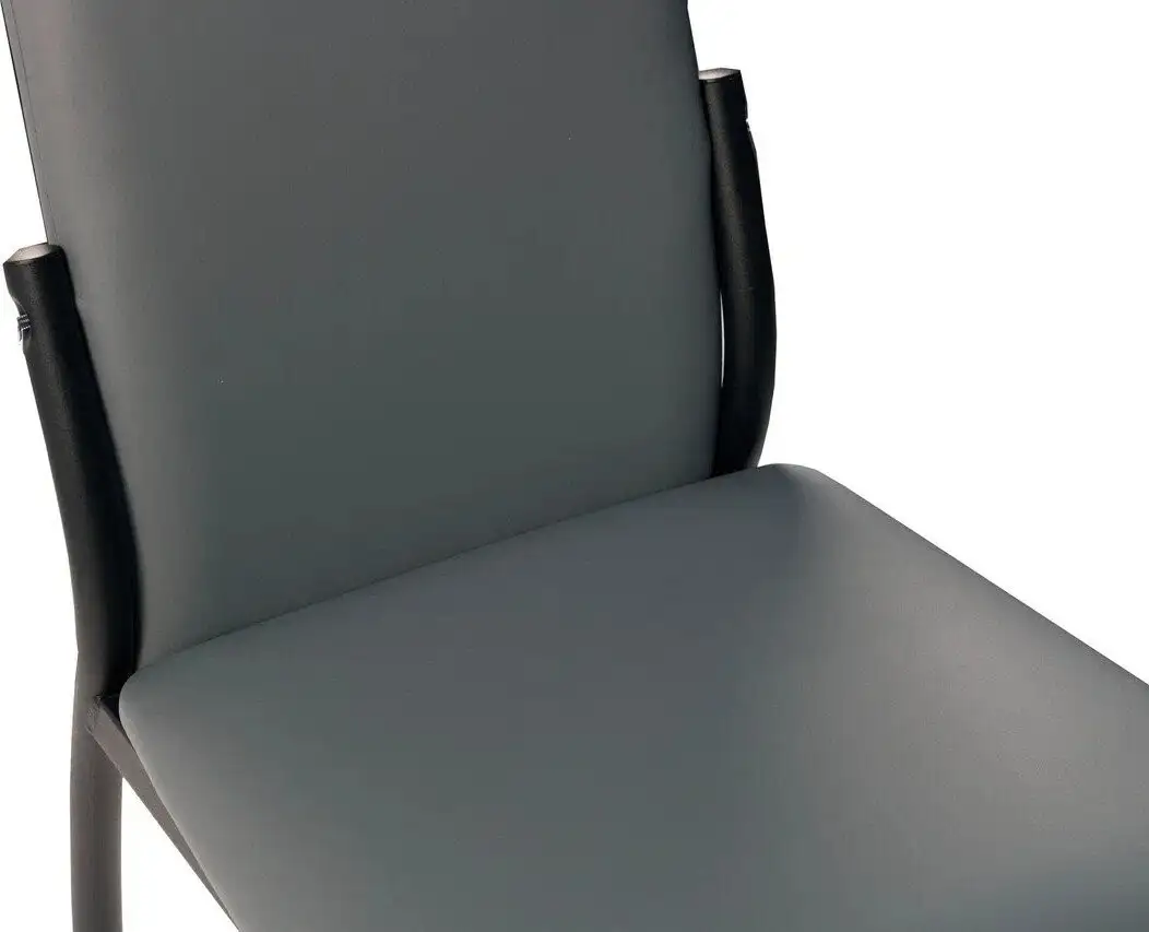 Стул ВВР Оскар (серый/черный, экокожа)
