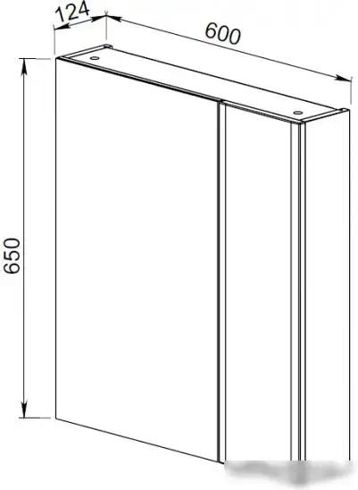 АВН Шкаф с зеркалом Латтэ 60 41.18 (1) (белый) – фото товара