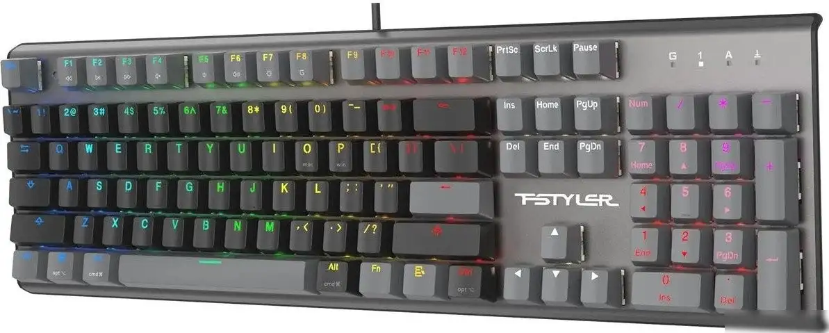 Клавиатура A4Tech Fstyler FS100 Neon (серый/черный) – фото товара