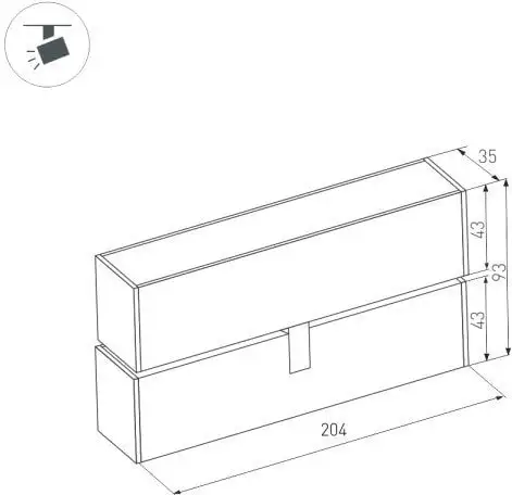 Трековый светильник Arlight MAG-FLAT-FOLD-45-S205-6W Day4000 026986 – фото товара