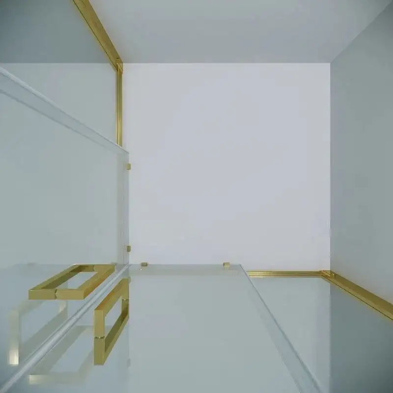 Душевой уголок Grossman Cosmo 100x100x195 300.K33.02.1010.32.00 (золото сатин/прозрачное стекло) - фото товара