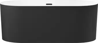 Ванна Wellsee Chalice Perfection 166x77 230603003 (отдельностоящая ванна белый глянец/мат. черн., экран, ножки, сифон-автомат матовый черный) - изображение в каталоге