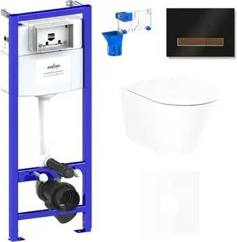 Унитаз Lavinia Boho Relfix Biore Rimless 7 в 1 75110195 (черный стекло) - изображение в каталоге