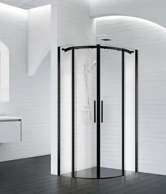 Душевой уголок BelBagno Acqua-R-2-90-C-NERO (прозрачное стекло)