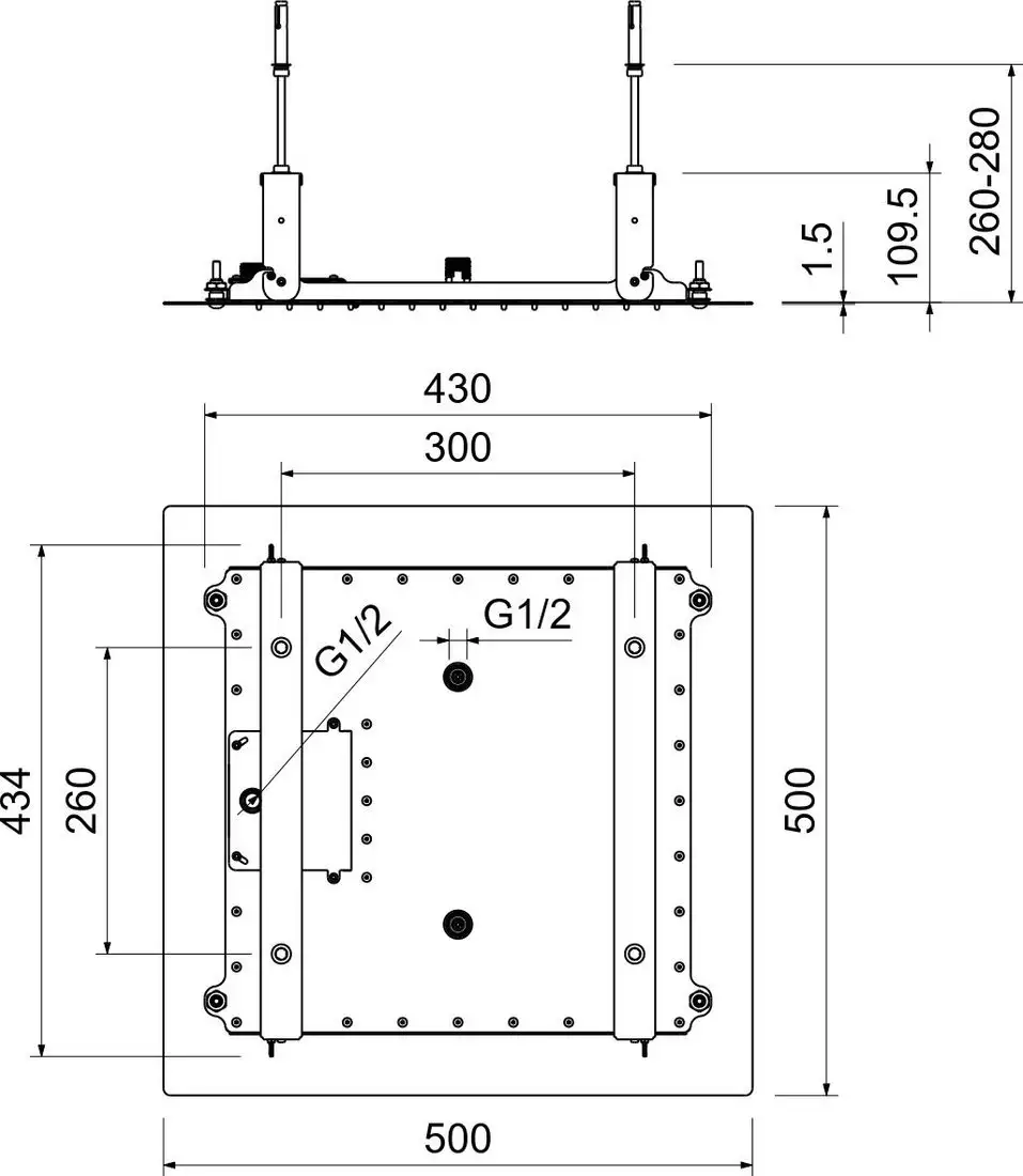 Верхний душ Aquatek AQ2082MB (черный матовый) - фото товара