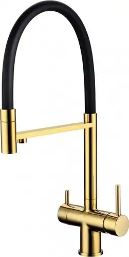 Смеситель Grocenberg GB4099 с гибким изливом (золото глянец) - изображение в каталоге