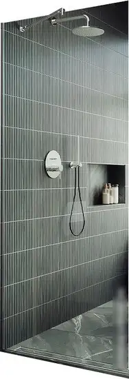 Душевая стенка MaybahGlass 195x109 MGD-677-5у (прозрачное стекло/хром матовый)