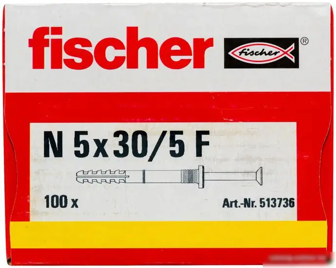 Дюбель-гвоздь Fischer N 5 x 30/5 F 513736 (100 шт) – фото товара