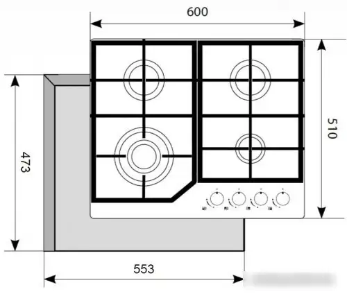 Варочная панель Akpo PGA 604 HGC-T WH - фото товара
