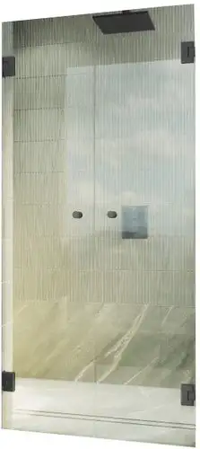 Душевая дверь MaybahGlass 195x101 MGD-464-6 (прозрачное стекло/черный) - изображение в каталоге