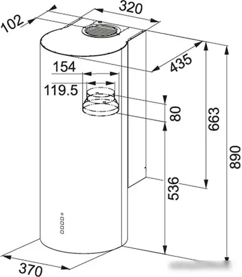 Кухонная вытяжка Franke Turn FTU 3805 XS 335.0518.748 - фото товара