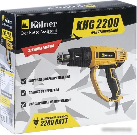 Промышленный фен Kolner KHG 2200 – фото товара
