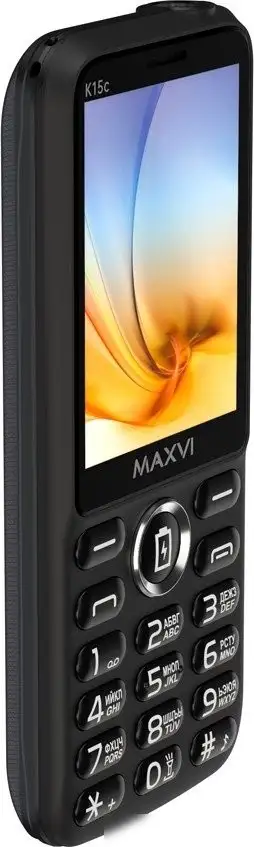 Телефон Maxvi K15c (черный) – фото товара