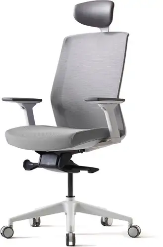 Кресло Bestuhl J1 White Pl с подголовником (серый) – изображение в каталоге