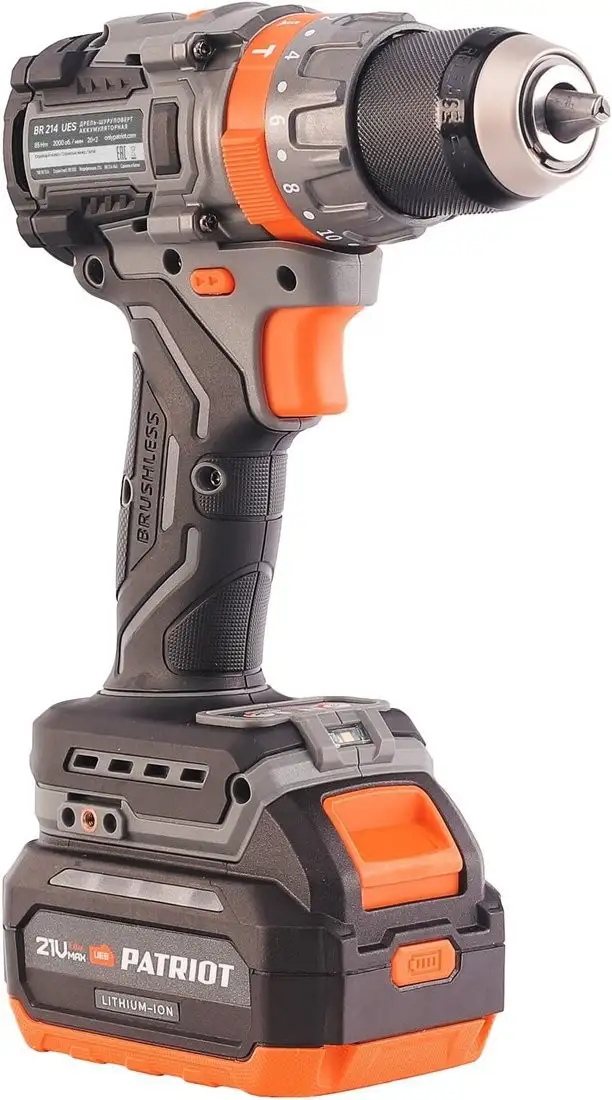 Ударная дрель-шуруповерт Patriot BR 214 UES 180301514 (с 1-им АКБ) – фото товара