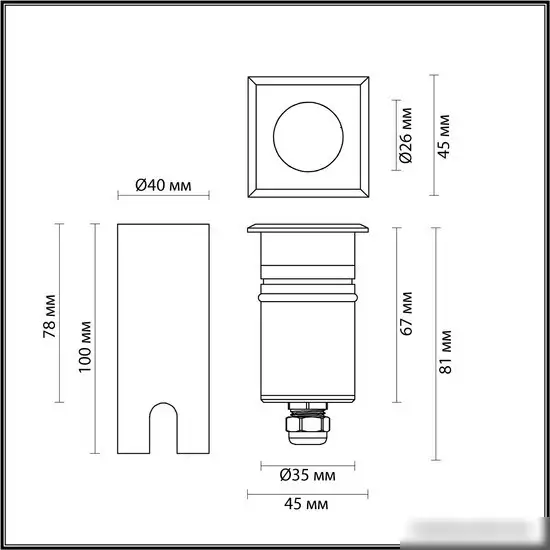 Садовый светильник Odeon Light Ingro 6661/1GB – фото товара