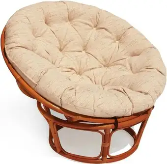 Интерьерное кресло TetChair Papasan 23/01 W с подушкой (коньяк) – изображение в каталоге